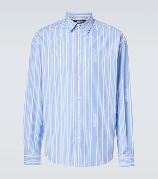 Полосатая хлопковая рубашка La Chemise Simon Jacquemus, цвет jacquard business big log