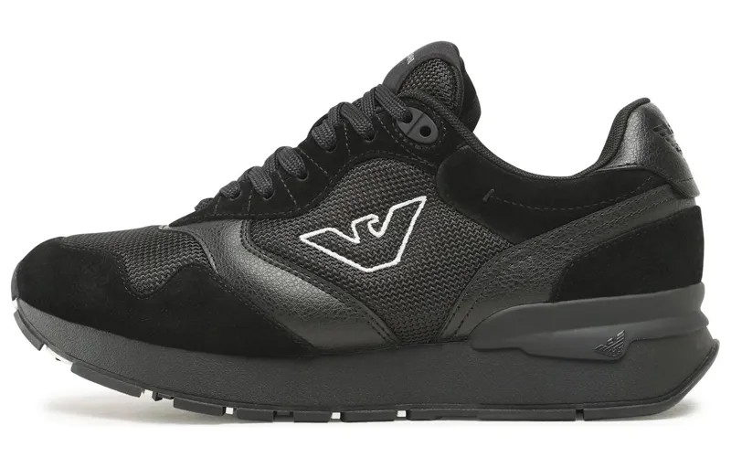 Кроссовки EMPORIO ARMANI Mesh-panel Low-top Sneakers, черный