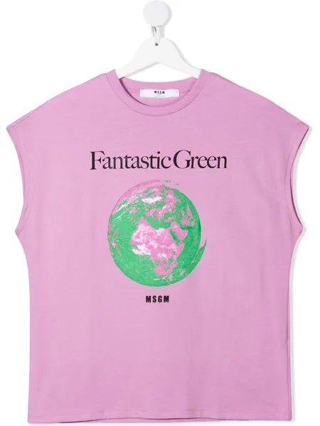 Msgm Kids футболка с графичным принтом