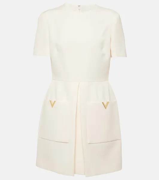 Мини-платье vgold crêpe couture Valentino, белый