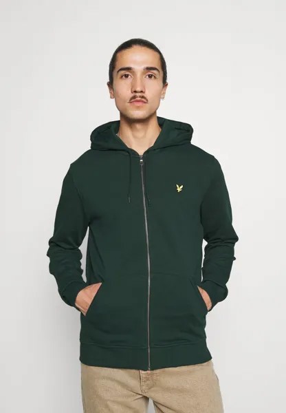 Толстовка на молнии Lyle & Scott, темно-зеленый