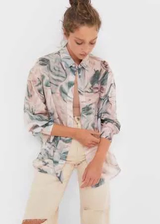 Stradivarius Рубашка Свободного Кроя Хаки L