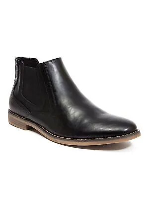 DEER STAGS Мужские черные туфли с перфорацией Майки и круглым носком на блочном каблуке Chelsea 9,5 M