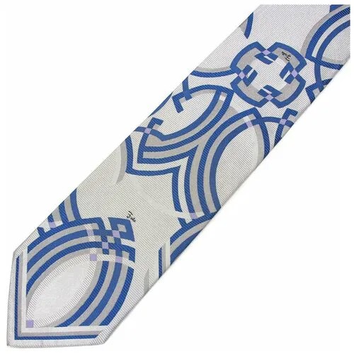 Светло-серый галстук с синим узором Emilio Pucci 815252