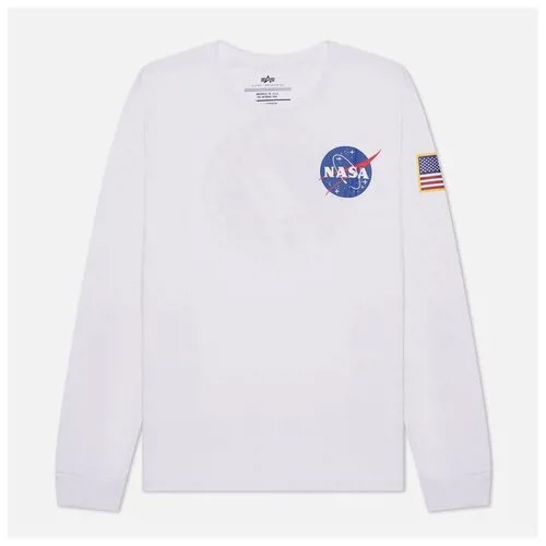 Мужской лонгслив Alpha Industries NASA Space Shuttle белый, Размер L