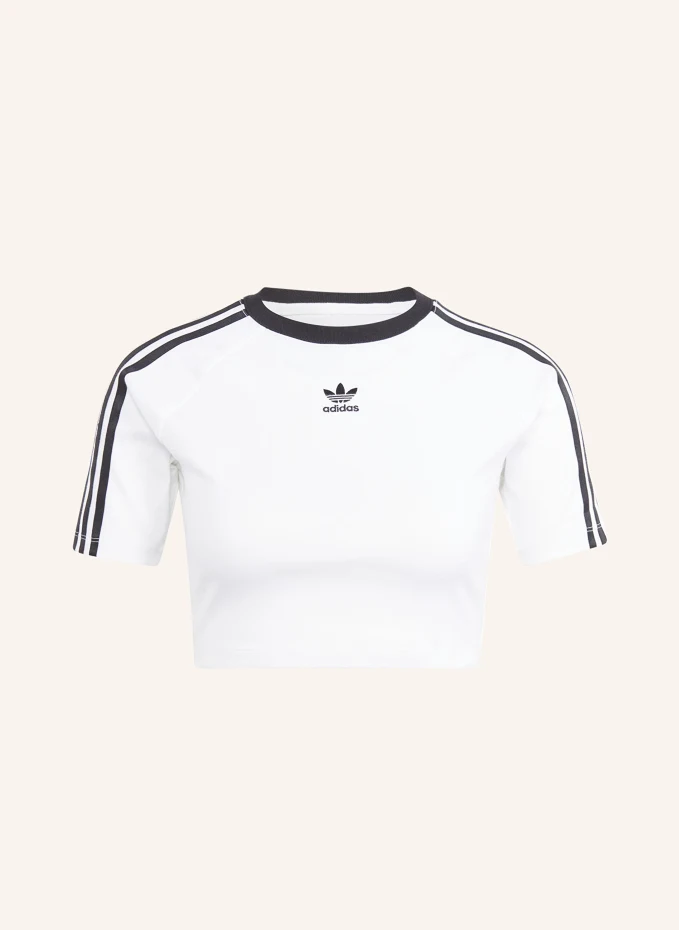 Укороченная рубашка Adidas, черный