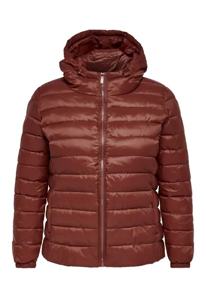Куртка ONLY Wattierte Puffer Stepp Plus Size Übergrößen, красный