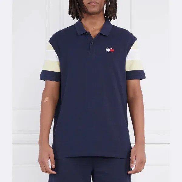Рубашка-Поло свободного кроя из смешанной ткани Tjm rlx Tommy Hilfiger, синий