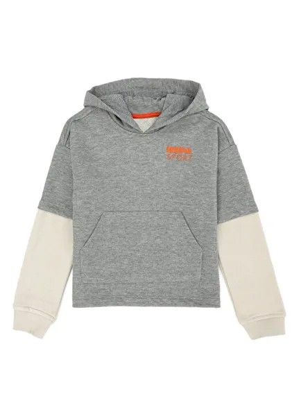 Серый меланжевый свитшот для мальчика RC-MUKAKIDS U.S. Polo Assn., серый меланж