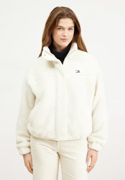 Флисовая куртка Tommy Jeans КУРТКА TEDDY, цвет ancient white
