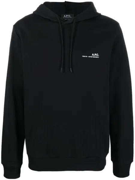 A.P.C. худи Item с логотипом, черный
