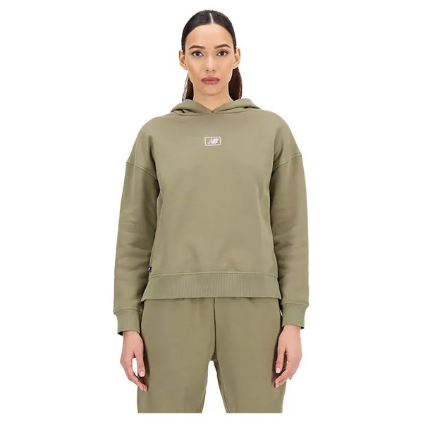Худи New Balance Essentials Americana Brushed, зеленый