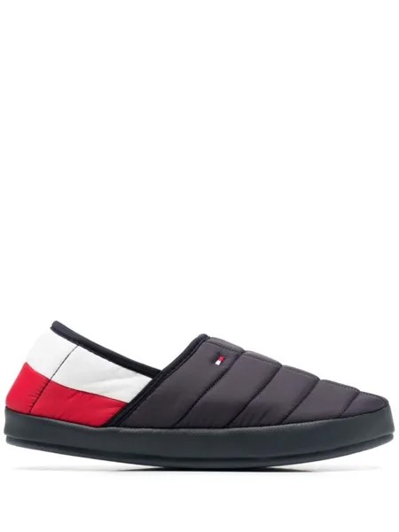 Tommy Hilfiger дутые слиперы, синий