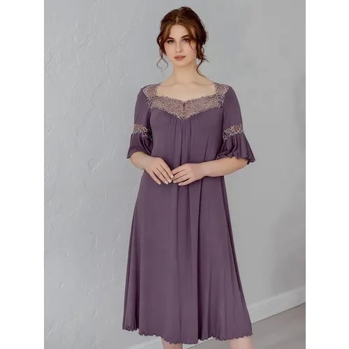 Сорочка  Текстильный Край, размер 58, фиолетовый