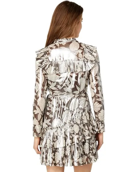 Платье Ted Baker Alyvia Ruffle Detail Mini Shirtdress, темно-коричневый