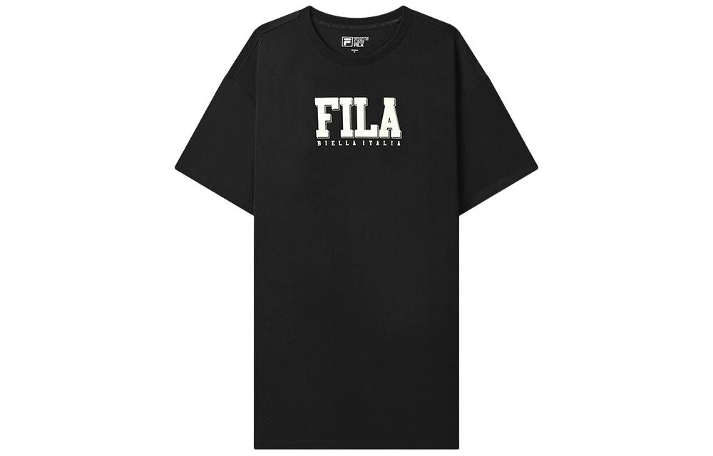 Платье с короткими рукавами женское, цвет черный как смоль Fila