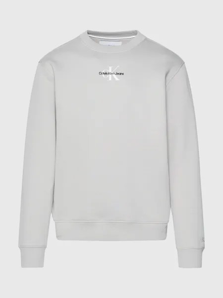 Джинсовый джемпер с монологом Calvin Klein, серый