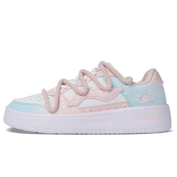 Кроссовки LINING Pontoon Boats Skateboarding Shoes Women's Low-top Blue/pink, голубой