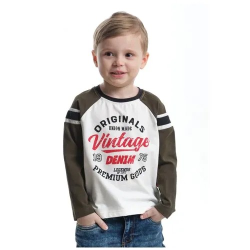 Лонгслив для мальчиков Mini Maxi, модель 7059, цвет хаки, размер 110