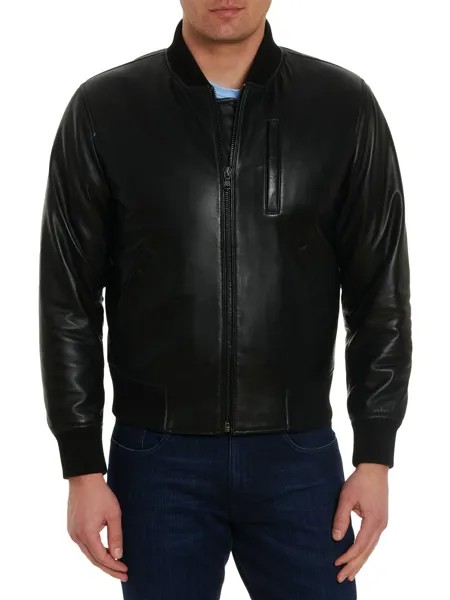 Кожаный бомбер Voyager Robert Graham, черный