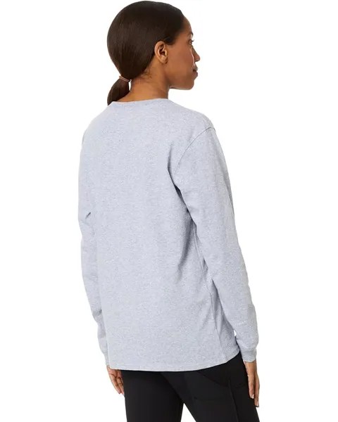 Футболка Carhartt WK126 Workwear Pocket Long Sleeve T-Shirt, цвет Heather Gray