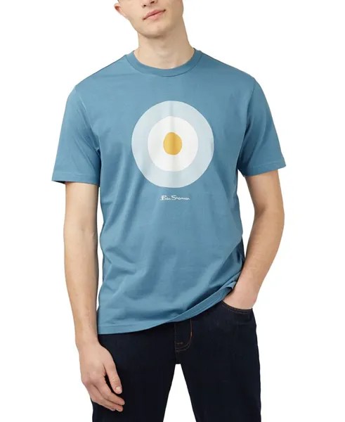 Мужская футболка с короткими рукавами и рисунком Signature Target Ben Sherman, цвет Blue Shadow