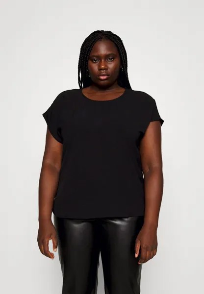 Блузка Vero Moda Curve VMCINGE ZIP, черный