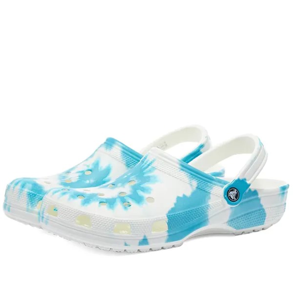 Классические сабо Crocs Tie Dye с графическим рисунком