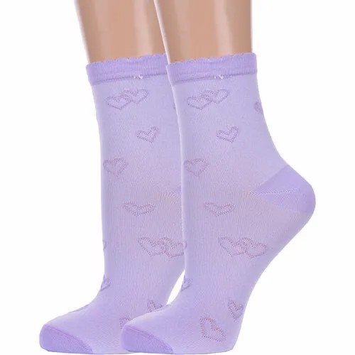 Носки LorenzLine, 2 пары, размер 23, фиолетовый