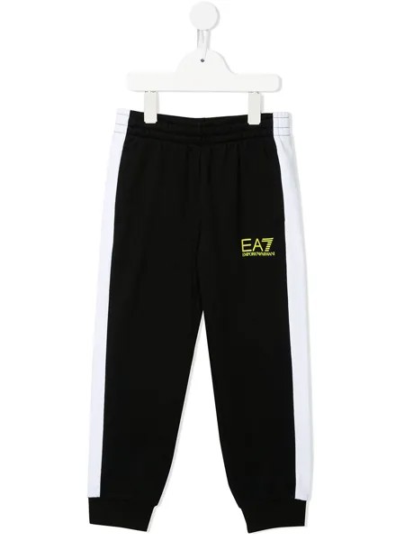 Emporio Armani Kids спортивные брюки с лампасами
