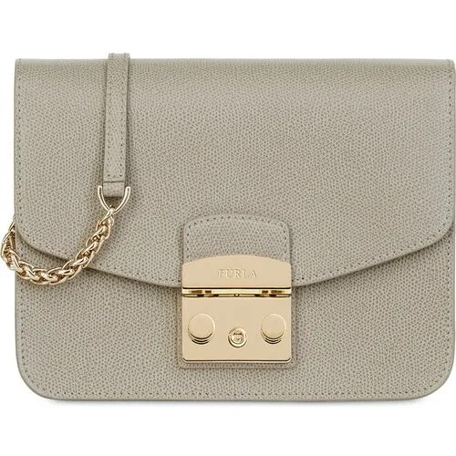 Сумка кросс-боди FURLA, фактура матовая, серый