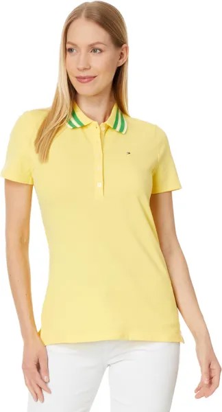 Рубашка Tommy Hilfiger Solid Polo With Tipping, цвет Snapdragon