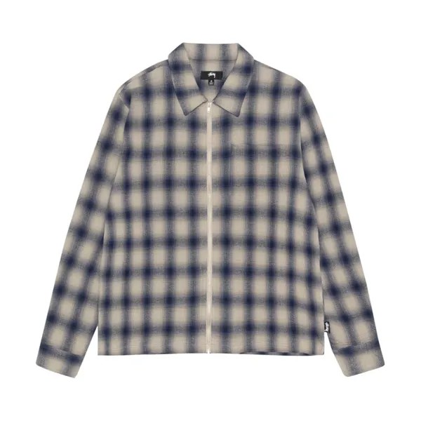 Рубашка Stussy Zip Twisted Yarn Plaid Shirt, разноцветный