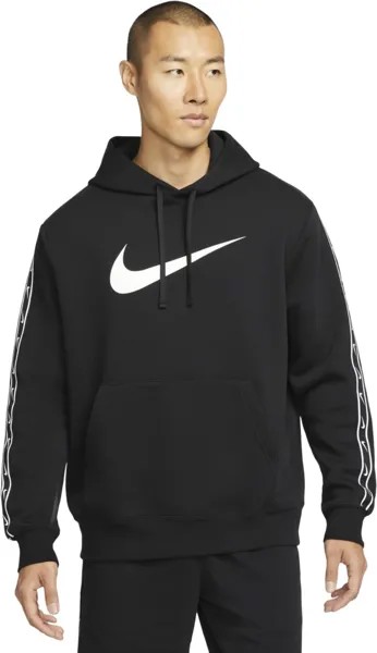 Худи мужское Nike M Sportswear Repeat Sweatshirt Fleece Hoodie черное 2XL