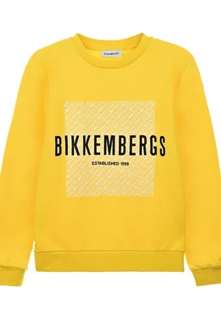 Желтый свитшот с логотипом Bikkembergs детский