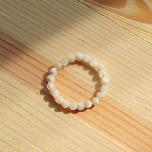 Кольцо BL Jewelry Ocean, перламутр, гранат, коралл, экрю