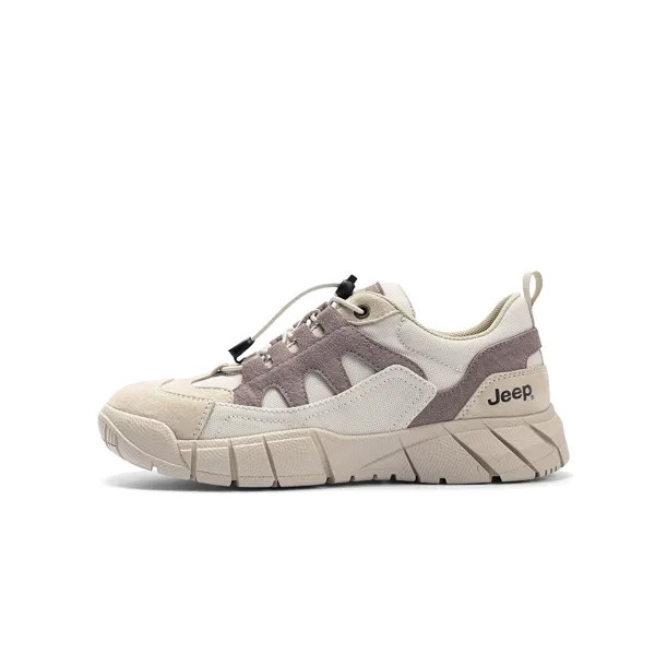 Кроссовки Jeep Lifestyle Shoes Women's Low-top Beige/purple, белый/фиолетовый