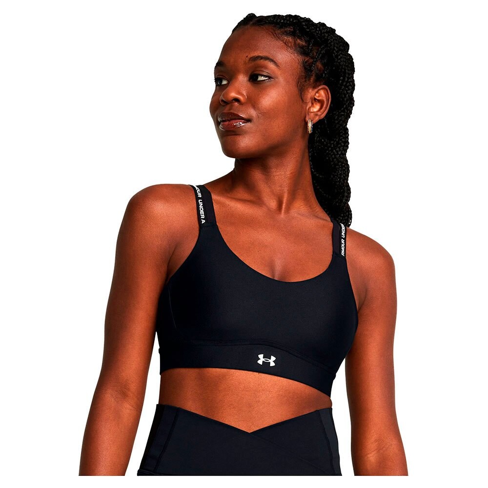 Спортивный топ Under Armour Infinity 2.0 Rib Medium Support, черный