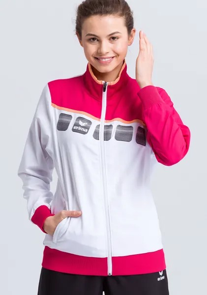 Спортивная куртка erima 5-C Praesentationsjacke, цвет weiss/love rose/peach