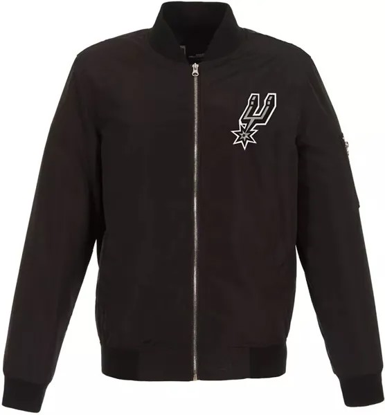 Мужской черный бомбер Jh Design San Antonio Spurs