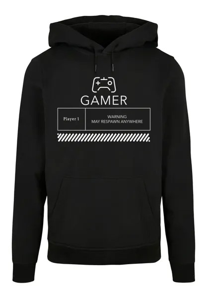 Пуловер F4NT4STIC Basic Hoodie Retro Gaming May Respawn Anywhere, черный