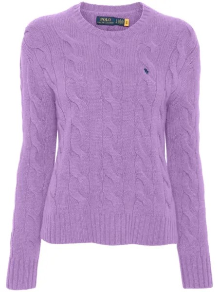 Polo Ralph Lauren свитер с вышивкой Polo Pony, фиолетовый