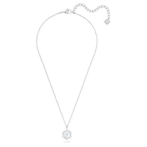 Колье SWAROVSKI, кристаллы Swarovski, длина 38 см, серебристый