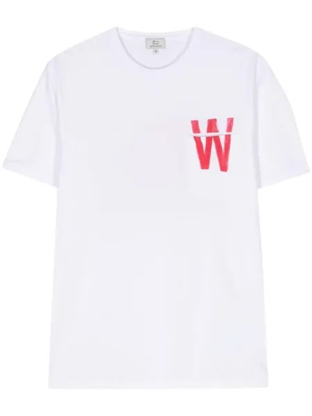 Woolrich футболка с логотипом, белый