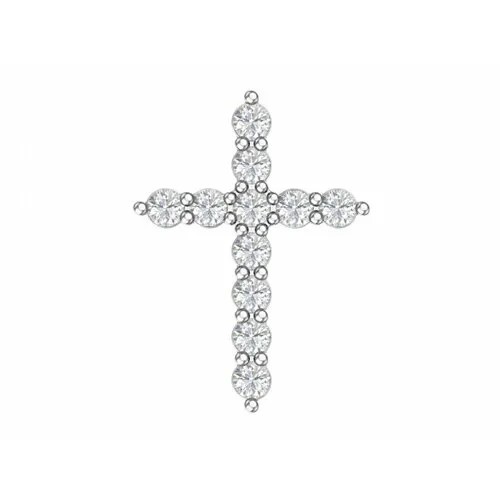 Подвеска Яхонт, серебро, 925 проба, фианит, бесцветный