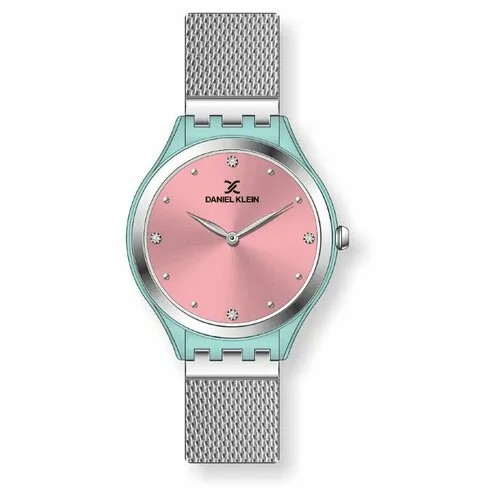 Наручные часы Daniel Klein, серебряный, розовый, бирюзовый