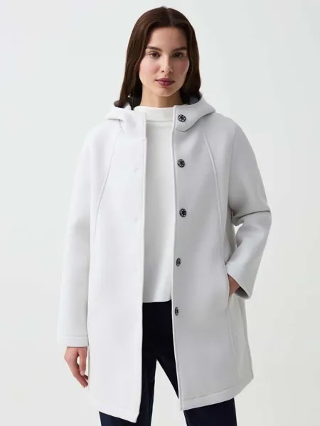Длинная куртка с капюшоном Hybrid, цвет ice white