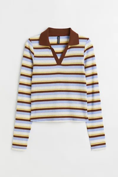 Лонгслив женский H&M 1119474002 синий XS (доставка из-за рубежа)
