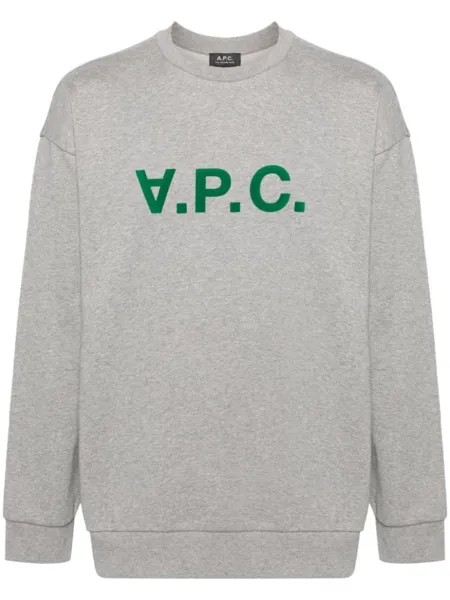 A.P.C. толстовка Eliot с логотипом, серый