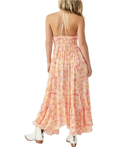 Платье Free People Heat Wave Printed Maxi, цвет Dusk Coral Combo